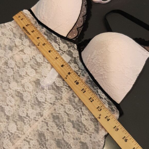 Secret Treasures Pink Lace Baby Doll Set - Picture 12 of 15